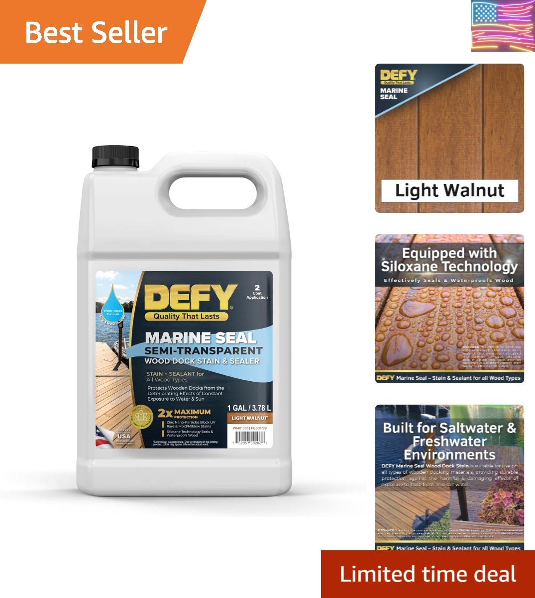 Marine Seal Semi-Transparent Wood Stain Sealer Waterproof .