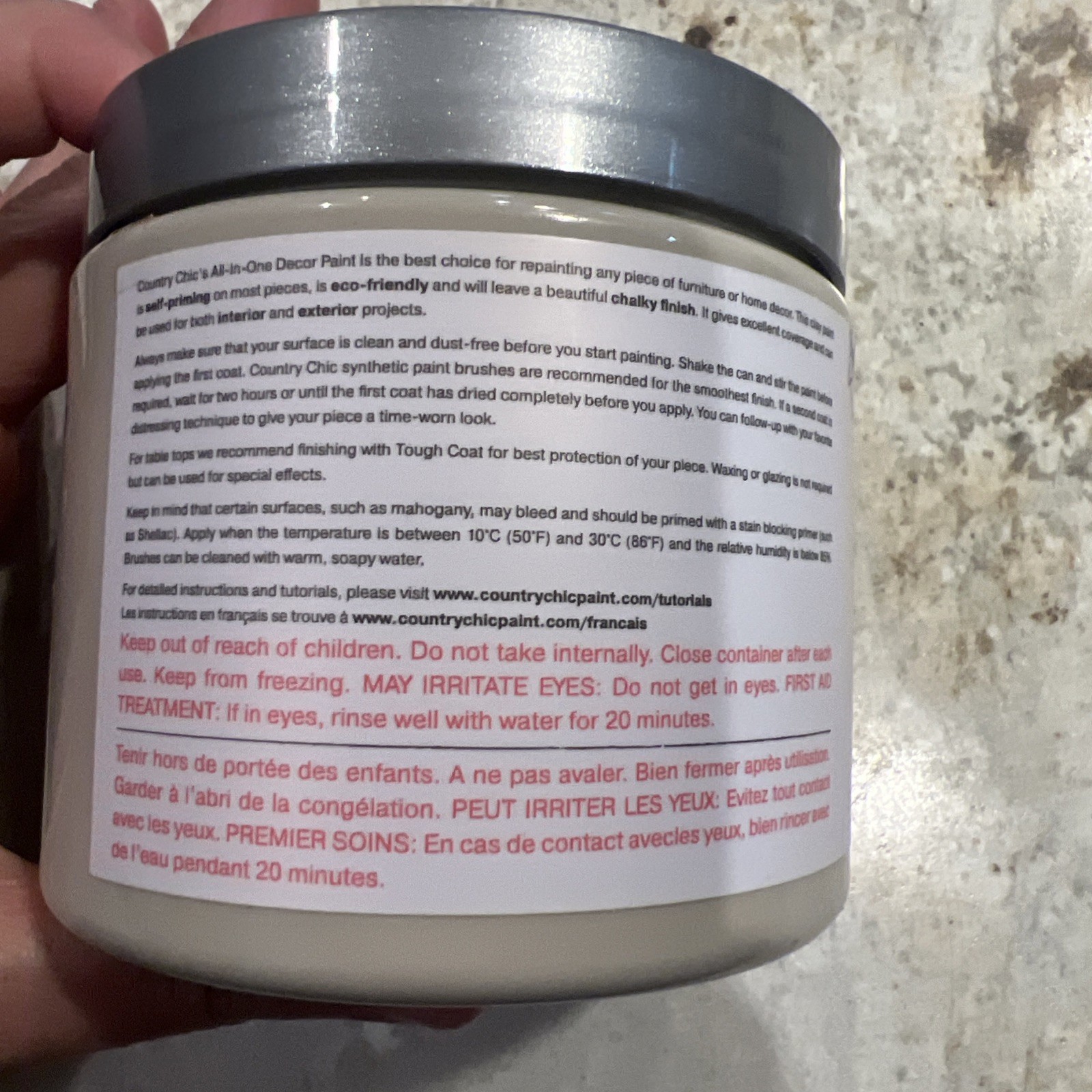 Durable Eco-Friendly Chalk Paint with Built-In Primer, 16 oz – Soiree Color