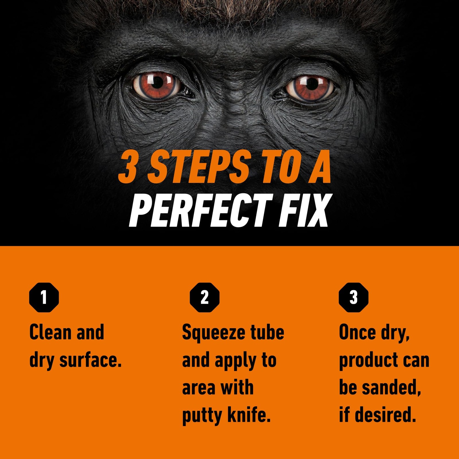 Gorilla All Purpose Wood Filler, Walnut Color, 6 Ounce Tube 1 – Pack,