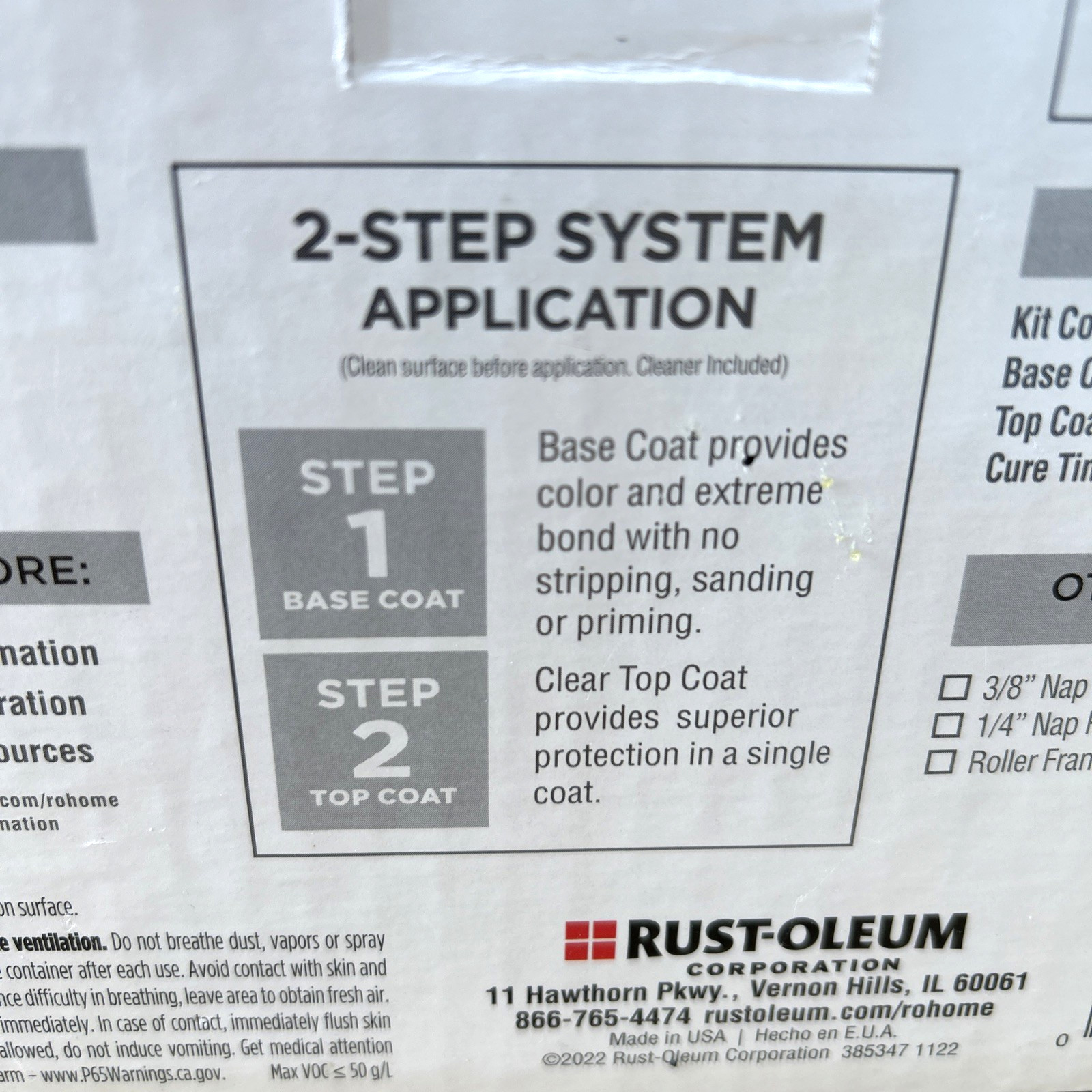 DEEP TINT COUNTERTOP COATING KIT RUSTOLEUM W/CLEANER & SATIN TOPCOAT