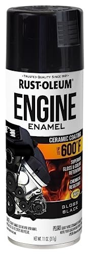 Rust Oleum Engine Enamel Spray Paint Gloss Black 11Oz High Temp Rust Resistant