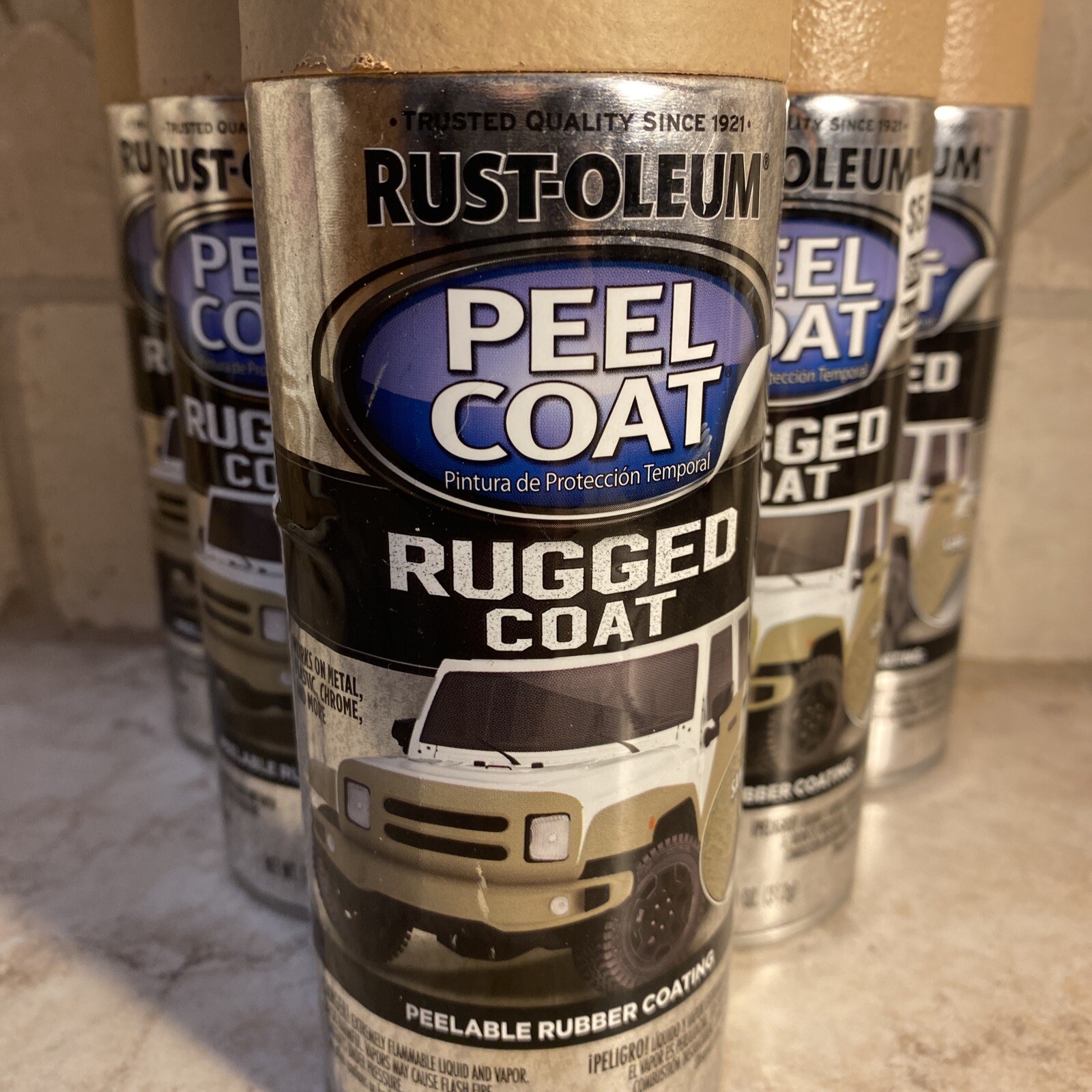 Rubber Spray Paint [4-Pack] SAND Peelable Rubber Coating Rugged Coat