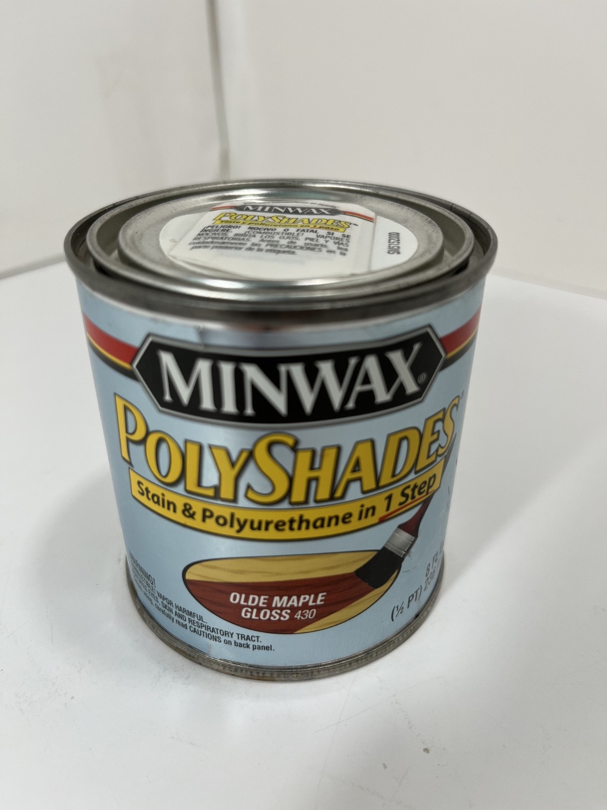 MINWAX PolyShades OLDE MAPLE GLOSS Wood Stain & Finish 1/2 Pint (8 oz) – NEW