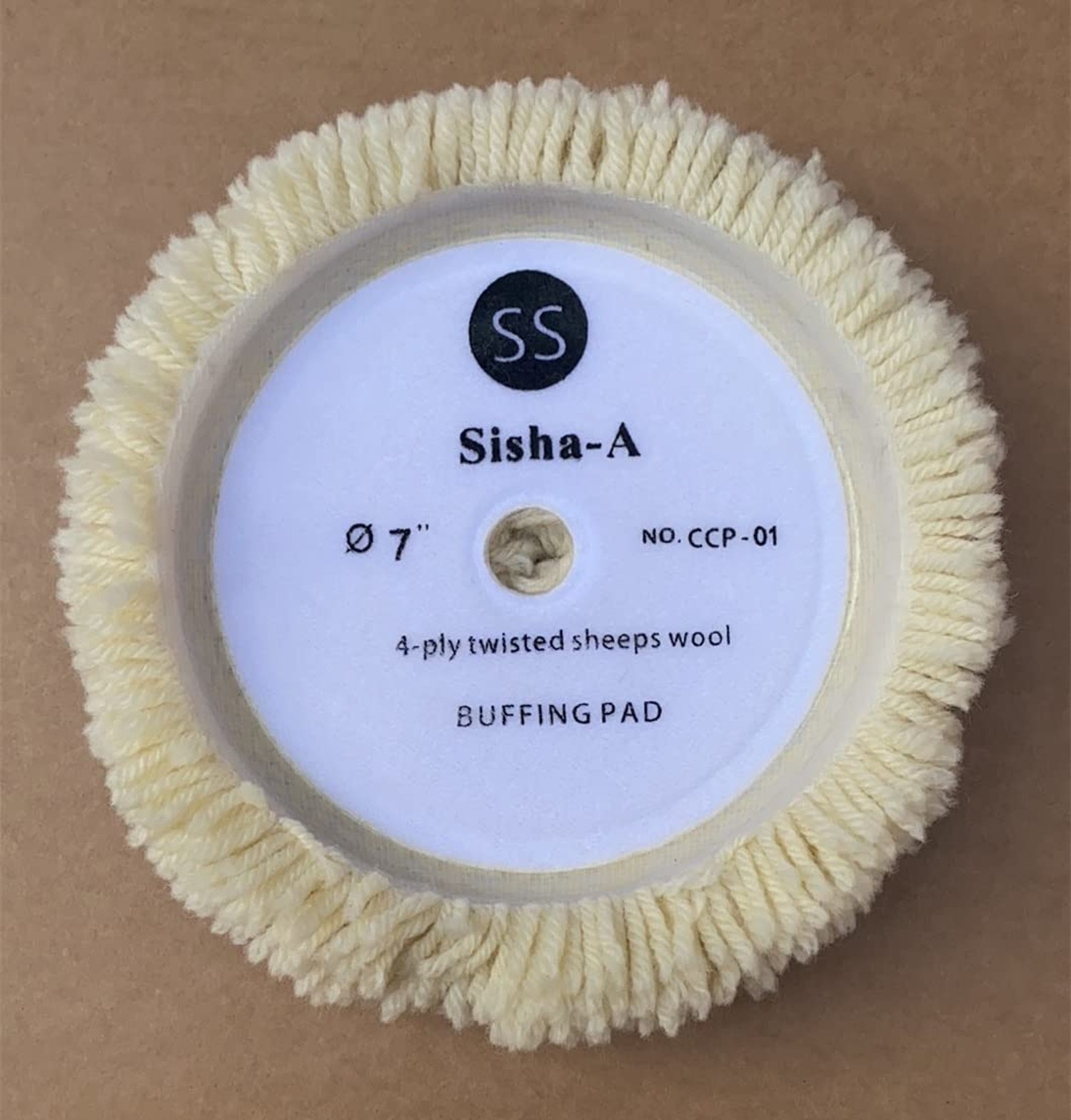 Wool Polishing Pads, 3 Pack 7″ Buffing Pads with Hook and Loop Back for Compo…