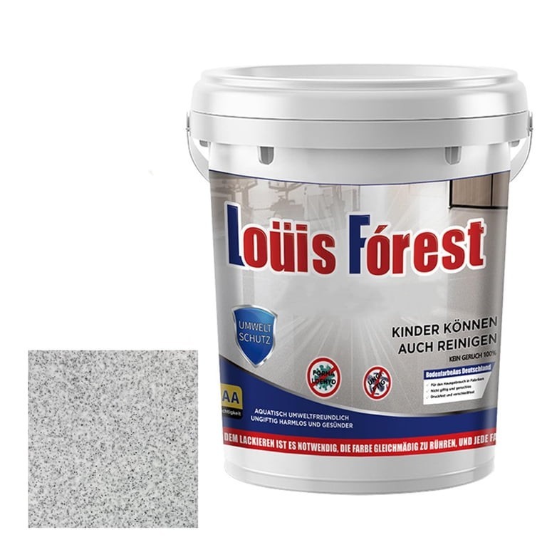 High-Gloss Marble Effect Epoxy Floor Coating – Light Grey – 1 Qt. – 4 Pack