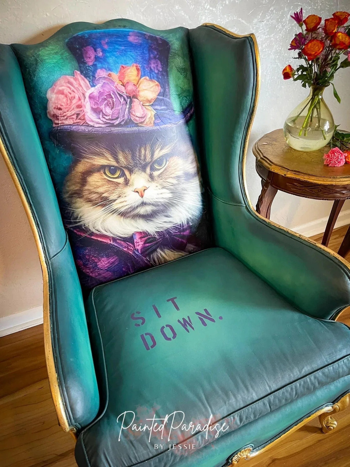 Sour Puss | Large Decoupage Tissue Paper | Furniture | Arts & Crafts | 21×29 or