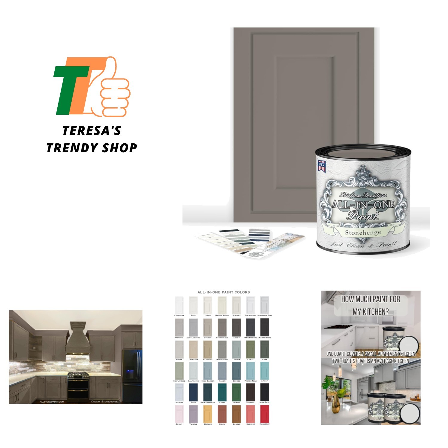 ALL-IN-ONE Paint, Durable cabinet and furniture paint. Built in primer and to…