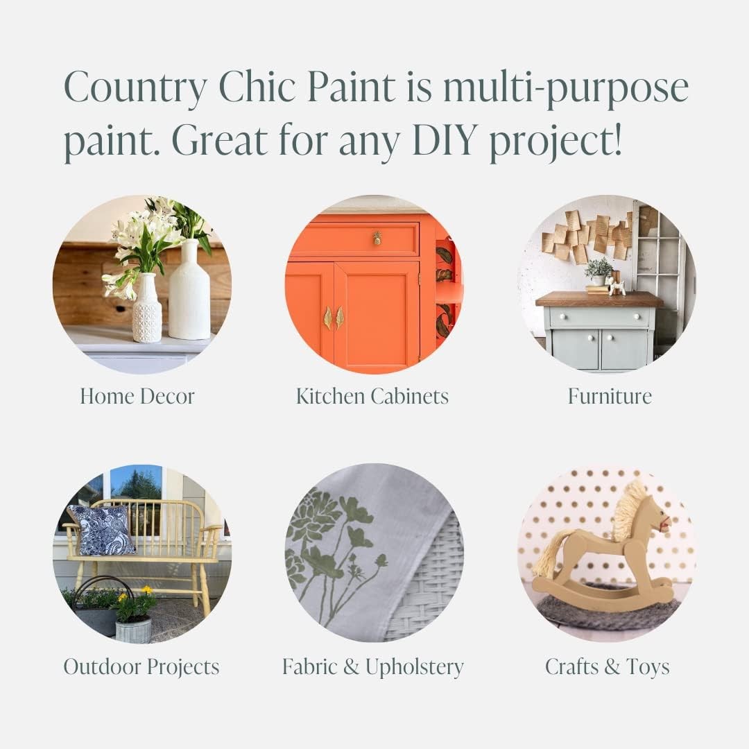 Rustic Elegance Multi-Purpose Chalk Paint, Eco-friendly formula, Matte finish.
