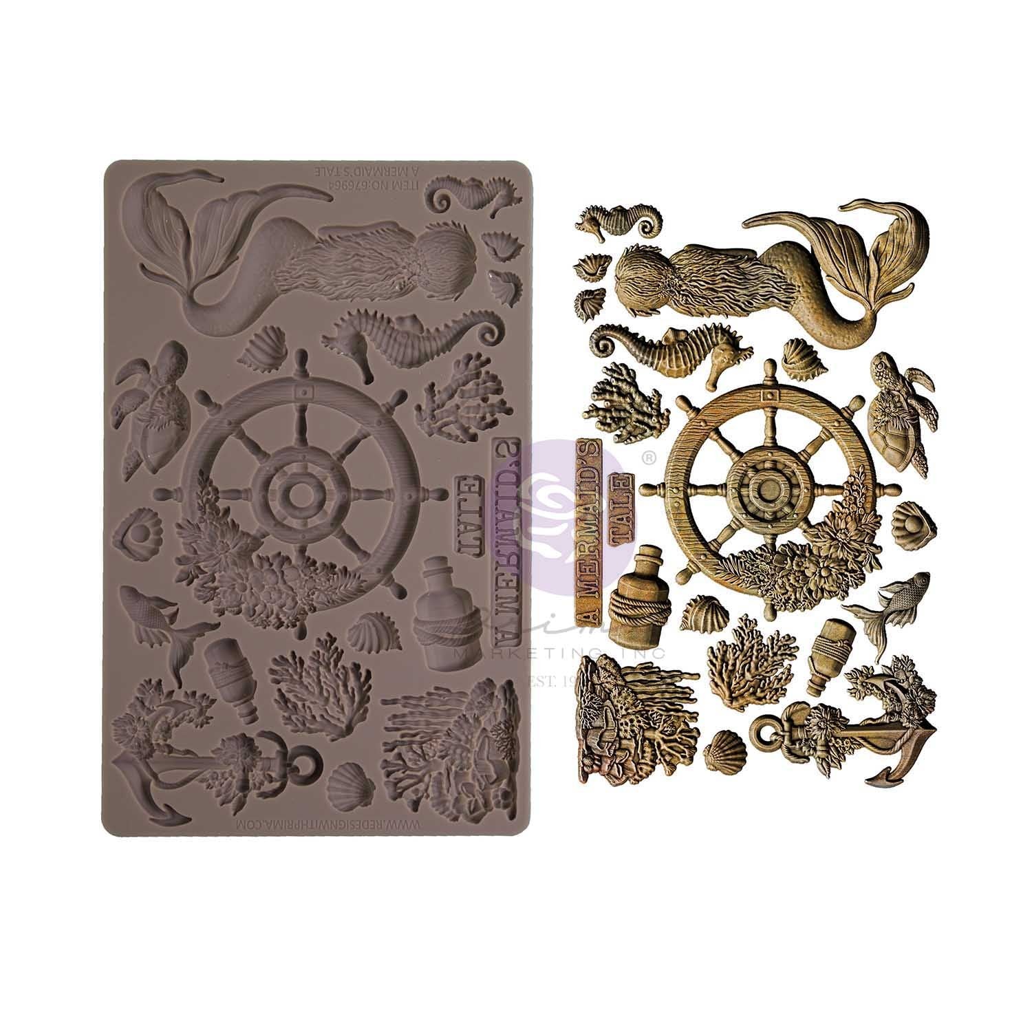A Mermaid’s Tale | 5″x8″ | Decor Moulds for Crafts | Redesign with Prima