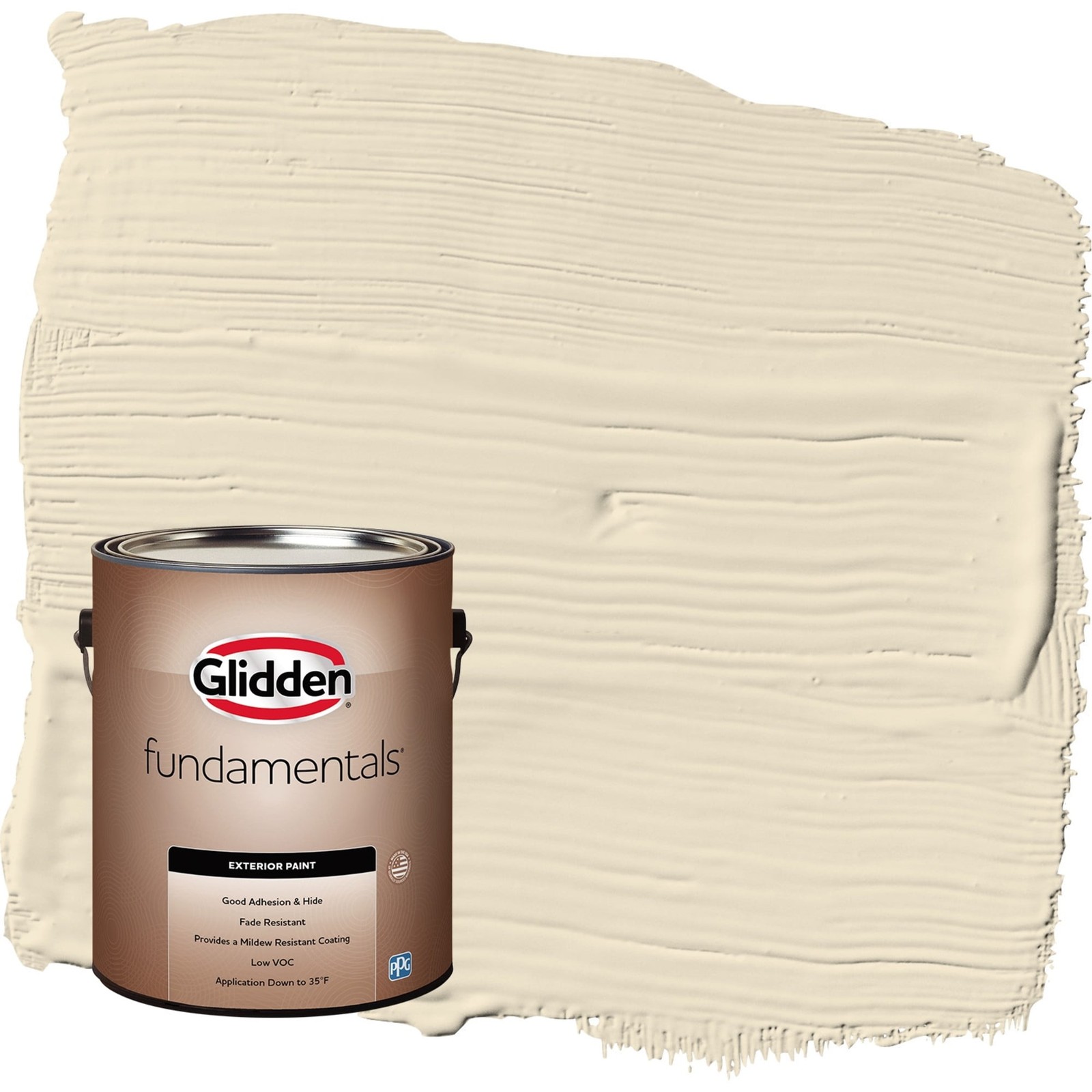 Fundamentals Heavy Cream / Beige Flat Exterior Paint 1 Gallon
