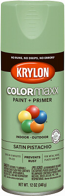 COLORmaxx Spray Paint + Primer, Satin Pistachio, 12-oz.