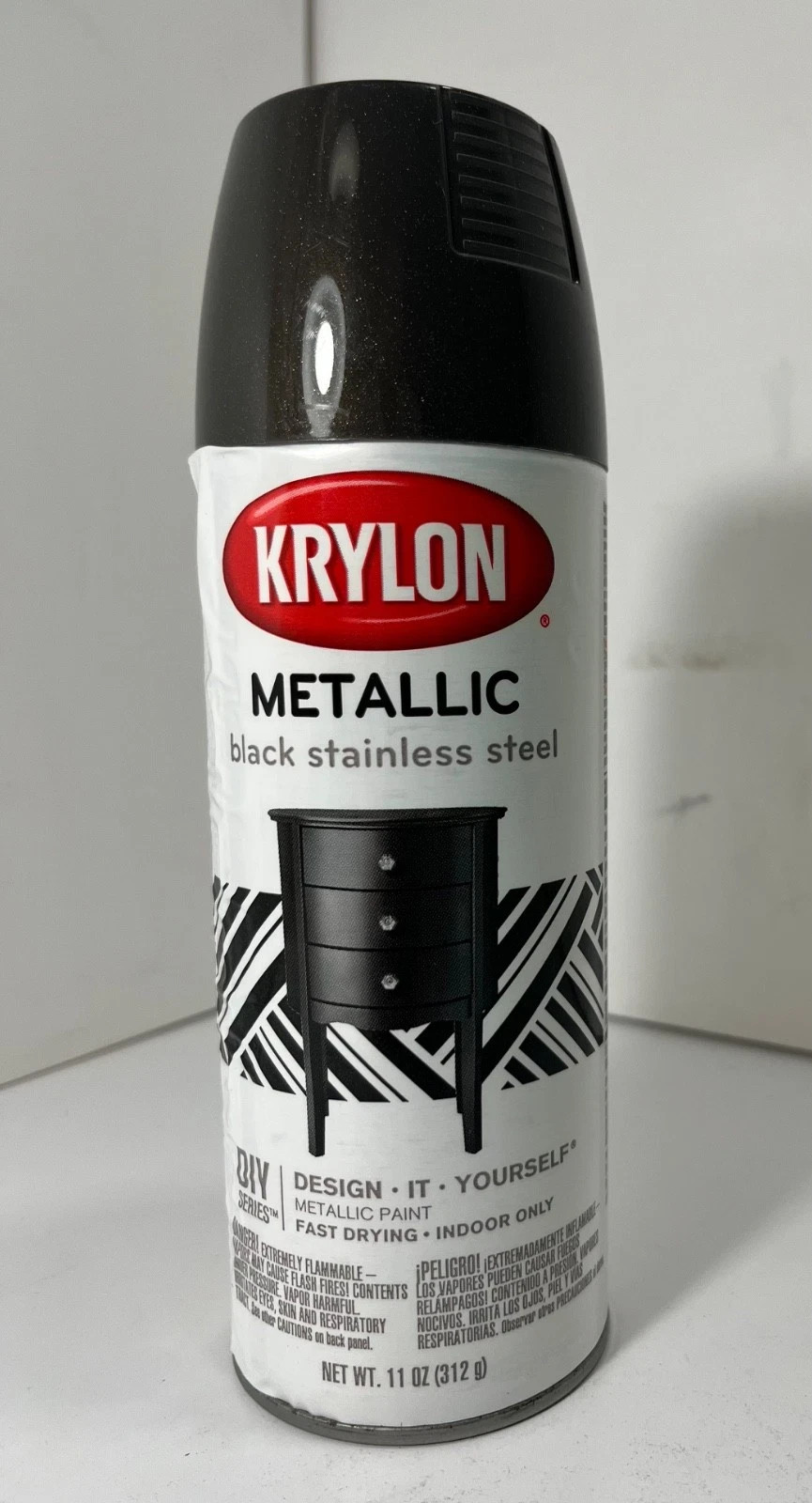 Krylon METALLIC BLACK Stainless Steel Furniture Spray Paint, 11 oz.- FREE SHIP