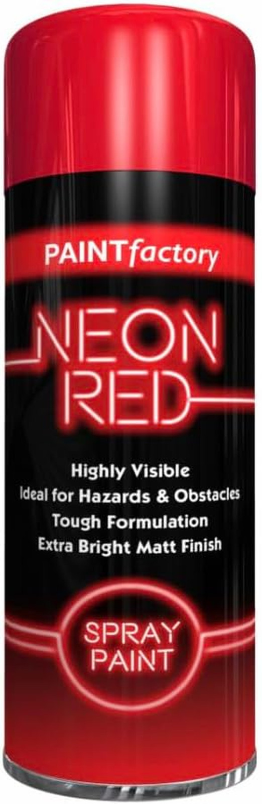 Fluorescent Neon Red Spray Paint 200ml Extra Bright Matt Finish