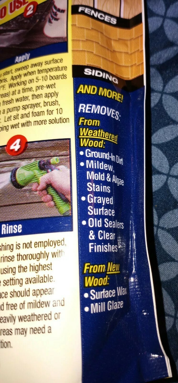 Wolman DeckBrite 1 Lb Wood Cleaner Coating Prep 16001 Restores WoodCovers 375 SF