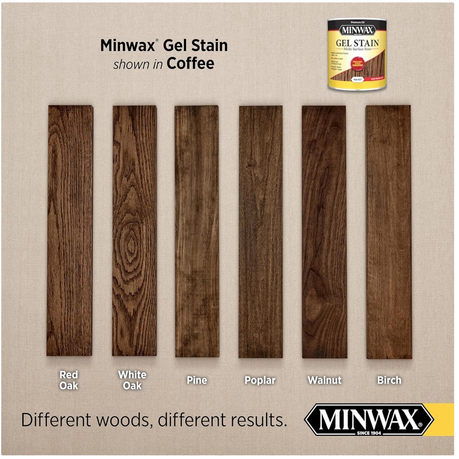 Coffee Gel Stain for Interior Wood Surfaces, Quart~-^