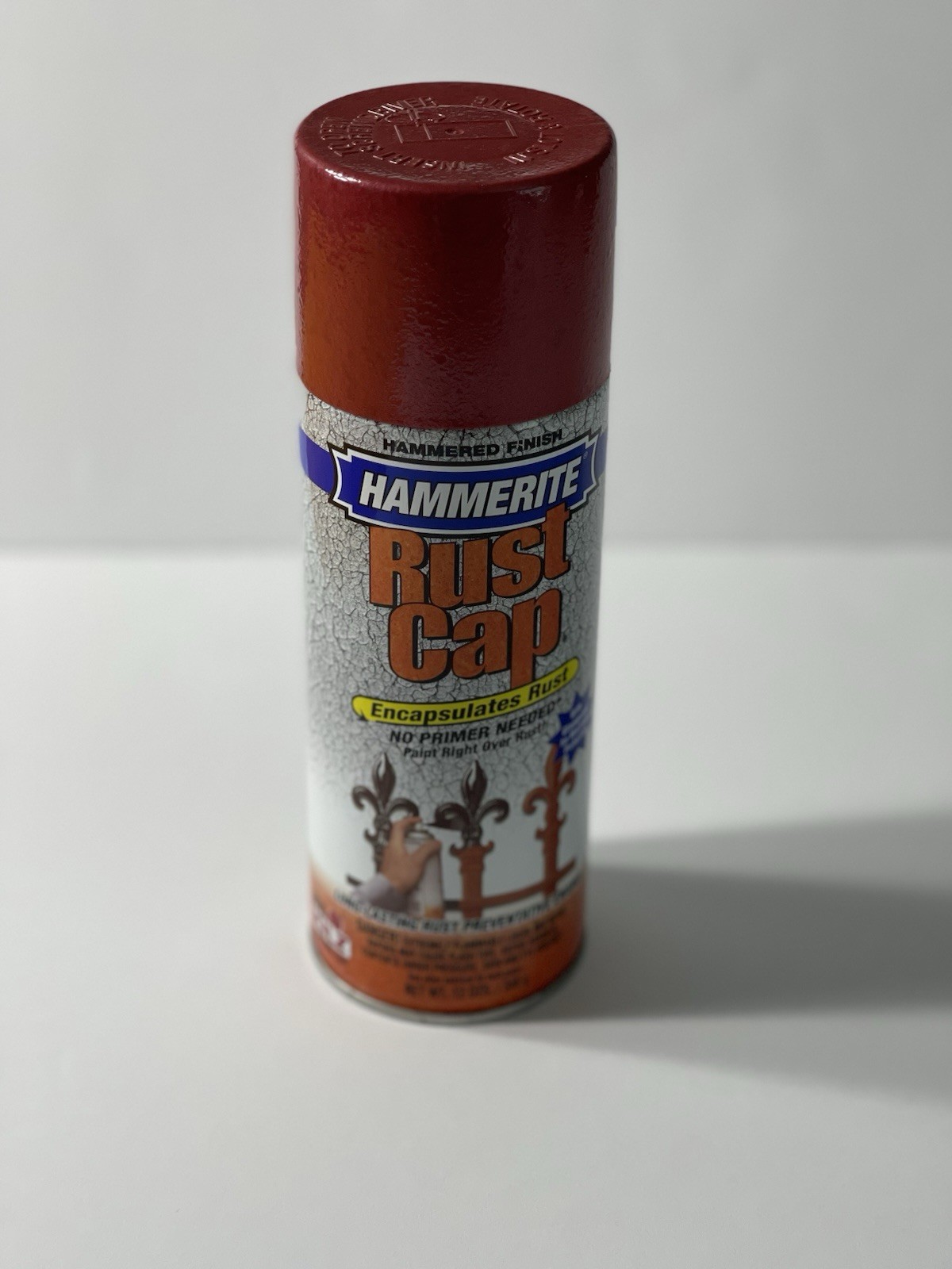 Hammerite Rust Cap Hammered Finish Spray Paint Red 12oz
