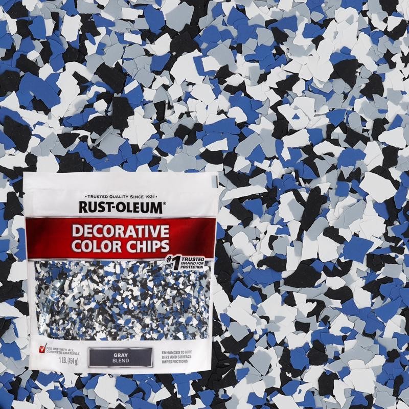 Rust-Oleum 301359 Gray Blend Decorative Color Chips 1 lbs. for Concrete Coating