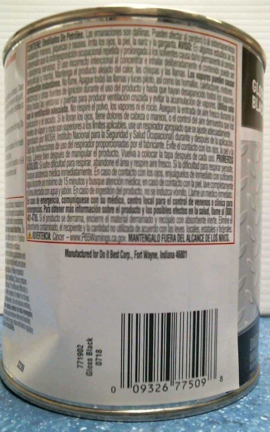 Do It Best Rust Coat Enamel, Gloss Black 1 qt. (77509) FS
