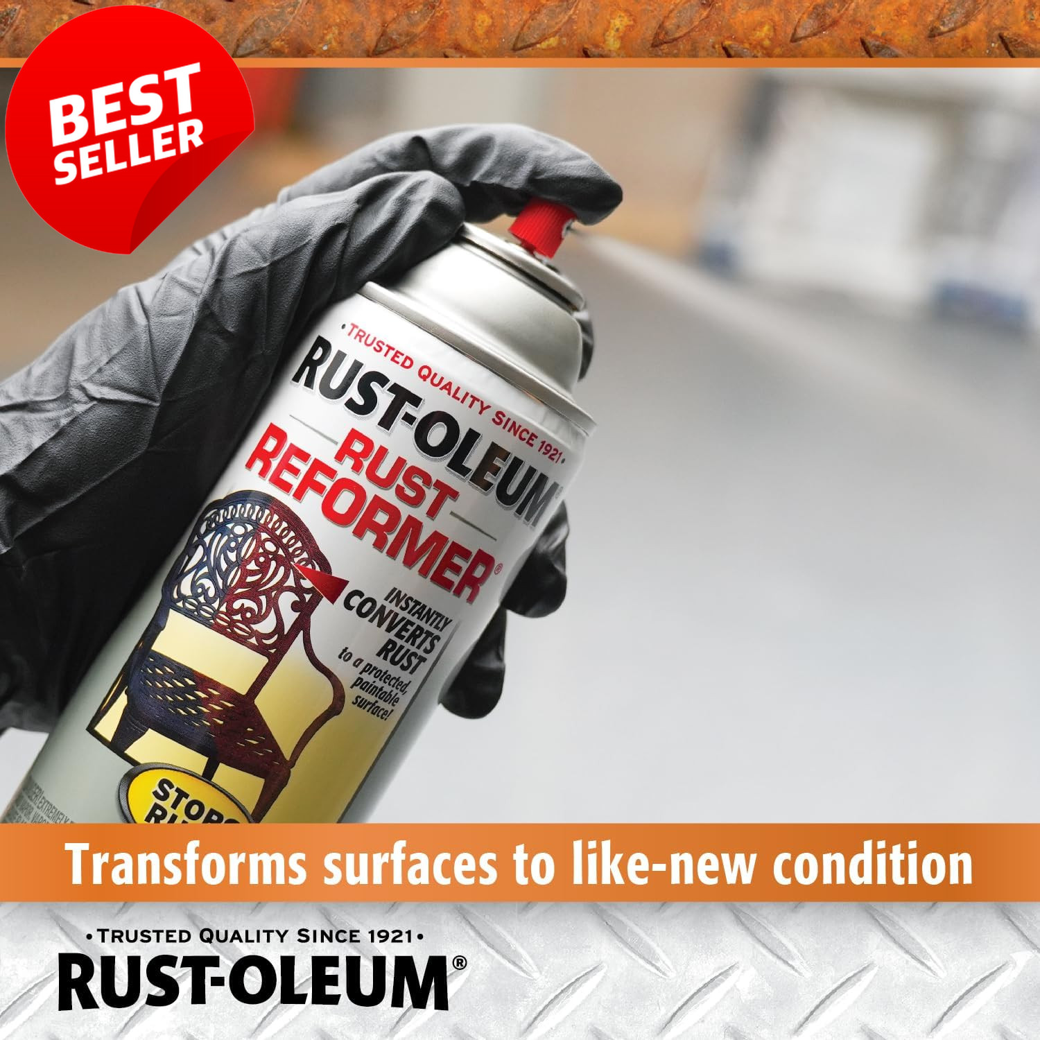 Rust Reformer Spray 10.25oz Black Converts Rust to Paintable Surface – US