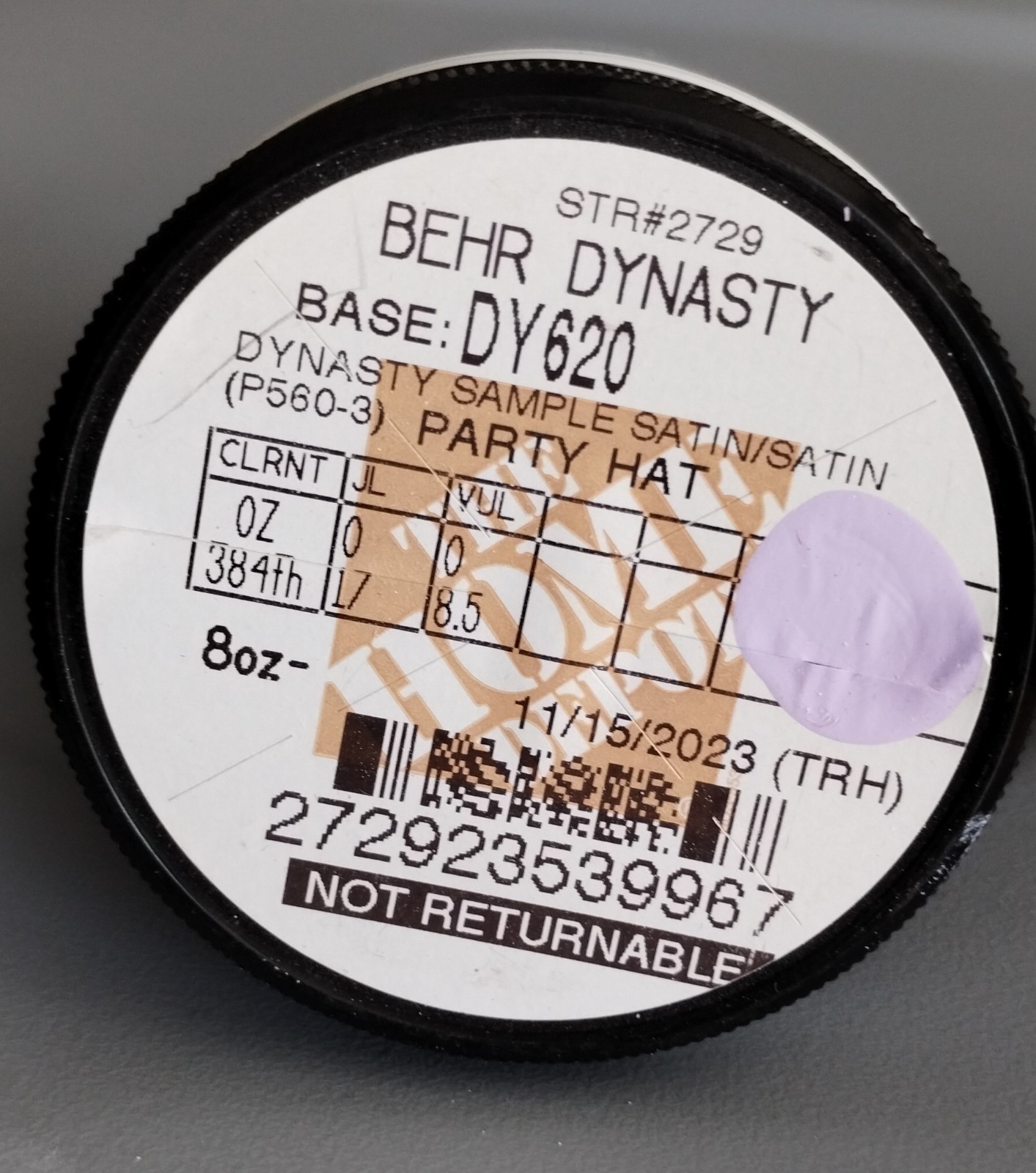 Behr Dynasty — Assorted Colors 8 oz sample cans — set of 3