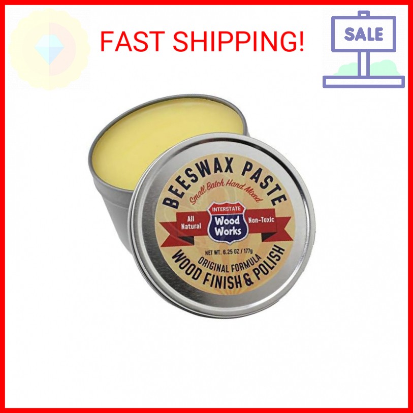 Interstate WoodWorks Beeswax Paste Wood Finish & Polish – 6.25 oz.- Cutting Boar