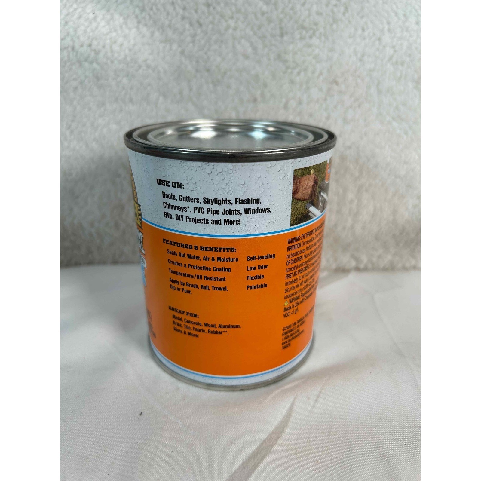 Gorilla Waterproof Patch & Seal Liquid Rubber Coating White 16oz 2-Pack 473ml