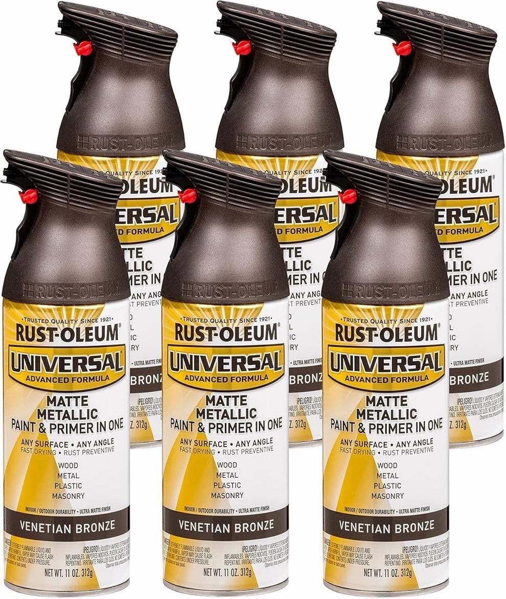 Rust Oleum Universal 11Oz Matte Venetian Bronze Spray Paint Pack Of 6