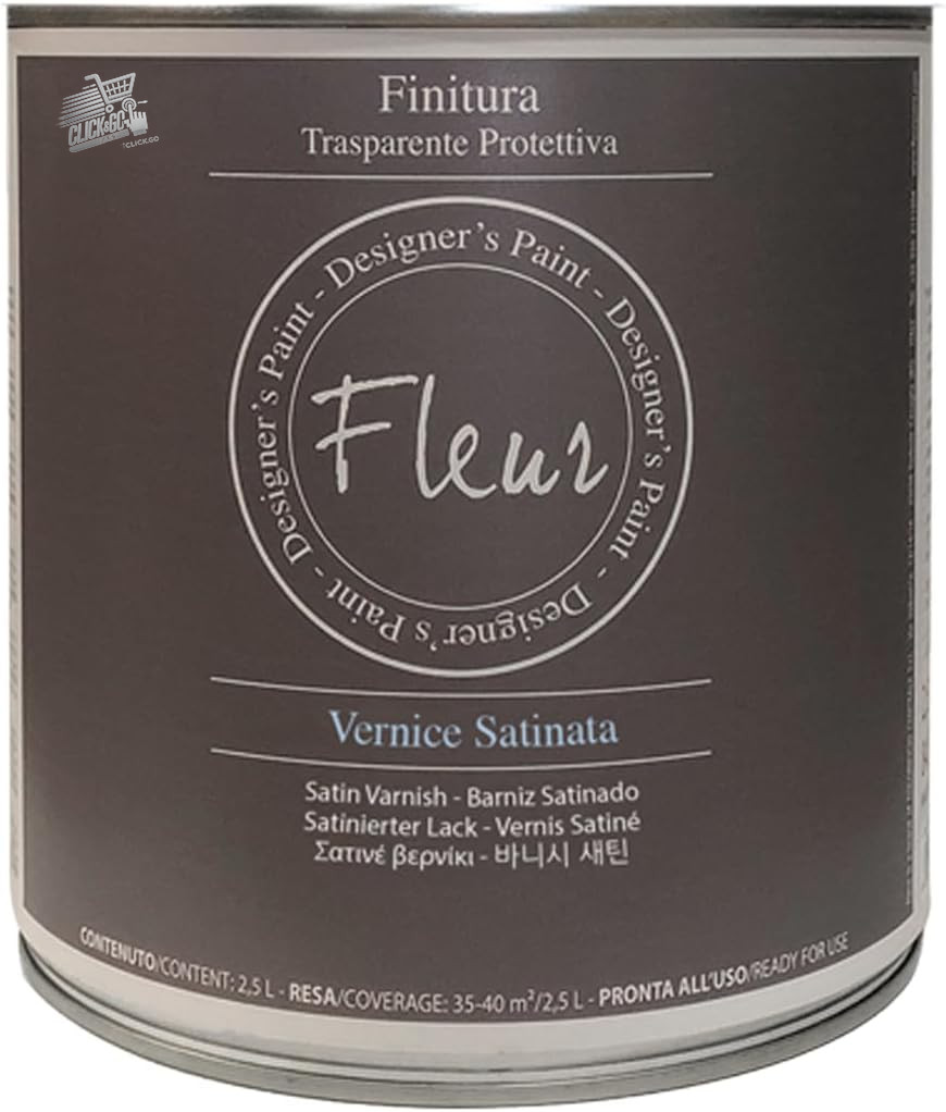 TRANSPARENT PROTECTIVE PAINT WOOD FURNITURE SATIN FINISH WATER 2.5L
