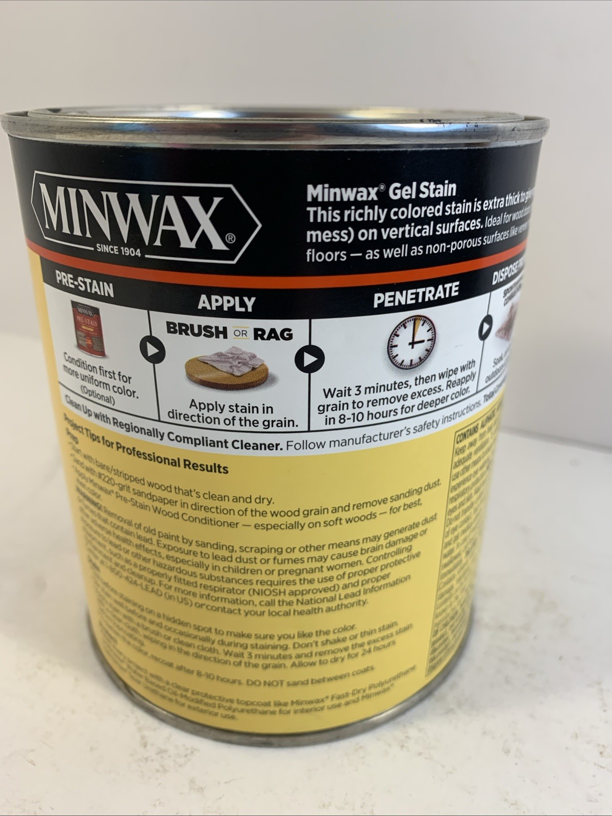 Minwax Gel Stain for Interior Wood Surfaces 1 Quart Coffee