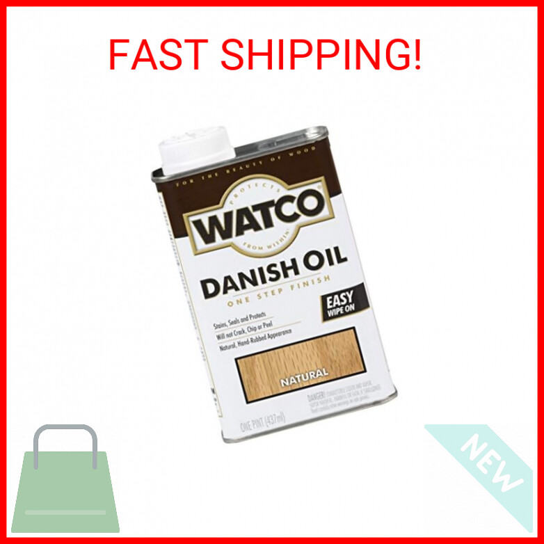 Watco 242219 Danish Oil Wood Finish, Low VOC, Pint, Natural