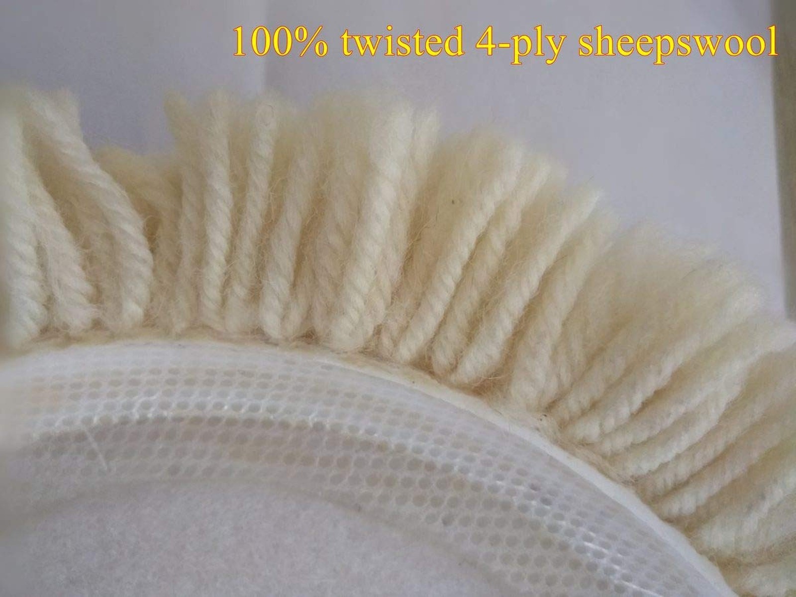 Wool Polishing Pads, 2 Pack 6″ Buffing Pads with Hook and Loop Back for Compo…