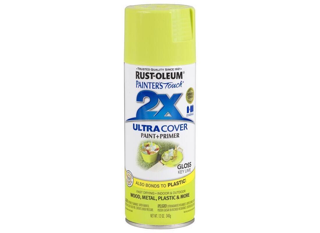 PAINTER’S Touch Gloss Spray Paint, Gloss, Key Lime, 12 oz, Aerosol Can