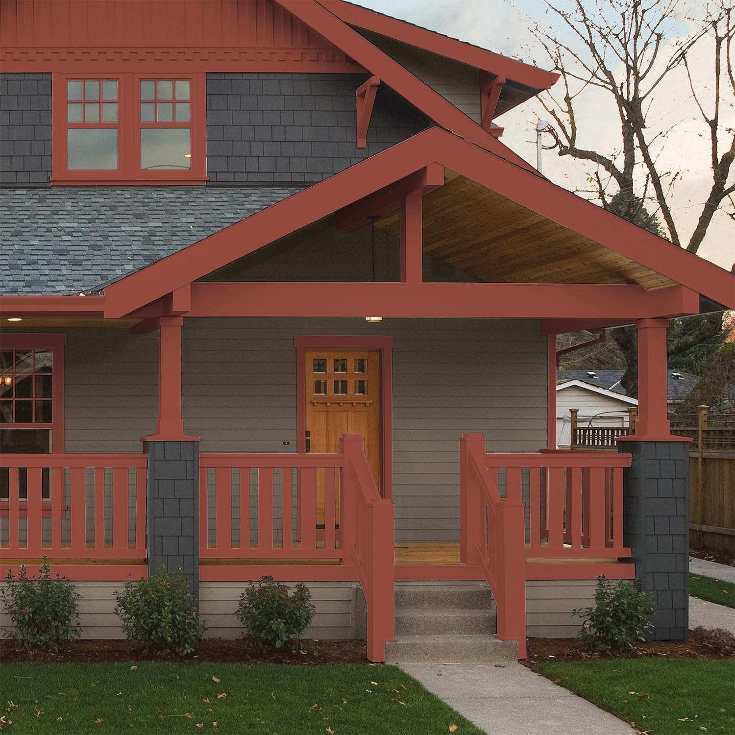 Glidden Exterior Red/Cedar Chest One Coat Semi-Gloss 1-Gallon