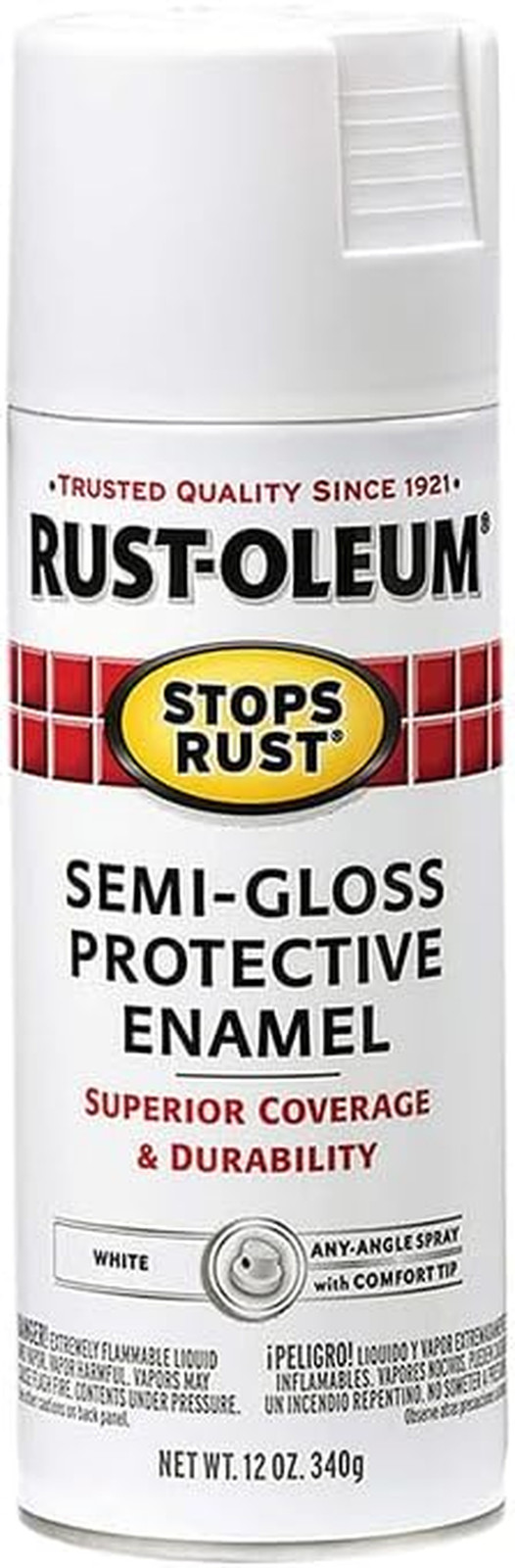 7797830 Stops Rust Spray Paint, 12 Oz, Semi-Gloss White