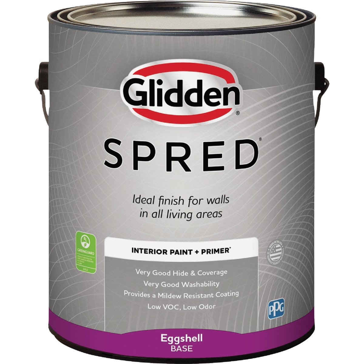 Glidden Spred Interior Paint + Primer Eggshell Ultra Deep Base Gallon Glidden