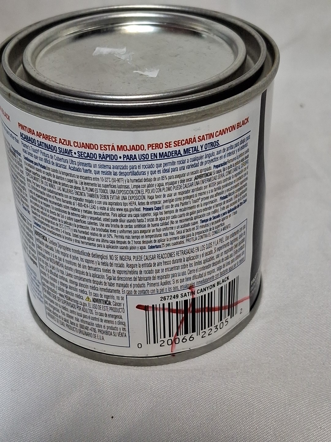 Painter’s Touch Paint For Metal Wood Masonry Ceramic 8 Oz Black Canyon Satin,