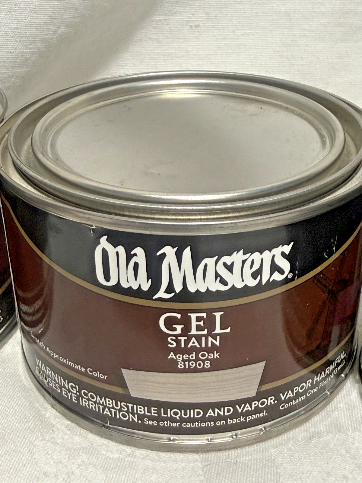 4x Old Masters Gel Stain Aged Oak 81908 One Pint 473mL Wood Finish New