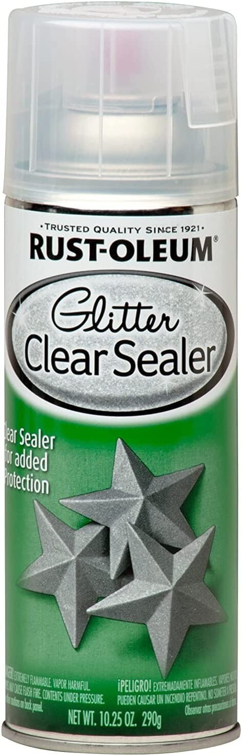Rust-Oleum 267736 Specialty Glitter Spray, 10.25 Ounce, Clear Sealer, 1 Pack