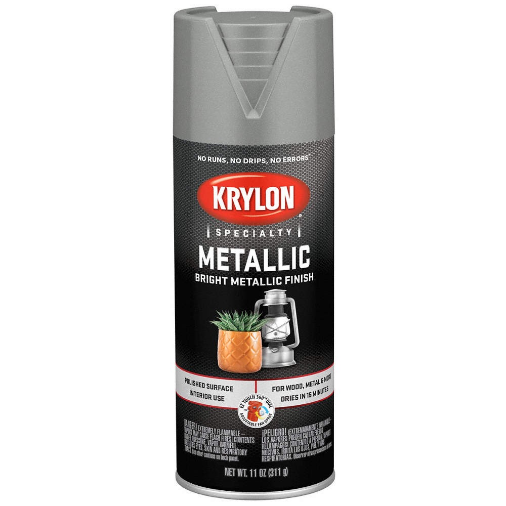 KRYLON K01404777 Spray Paint,Chrome Aluminum,15 min. 38EN47