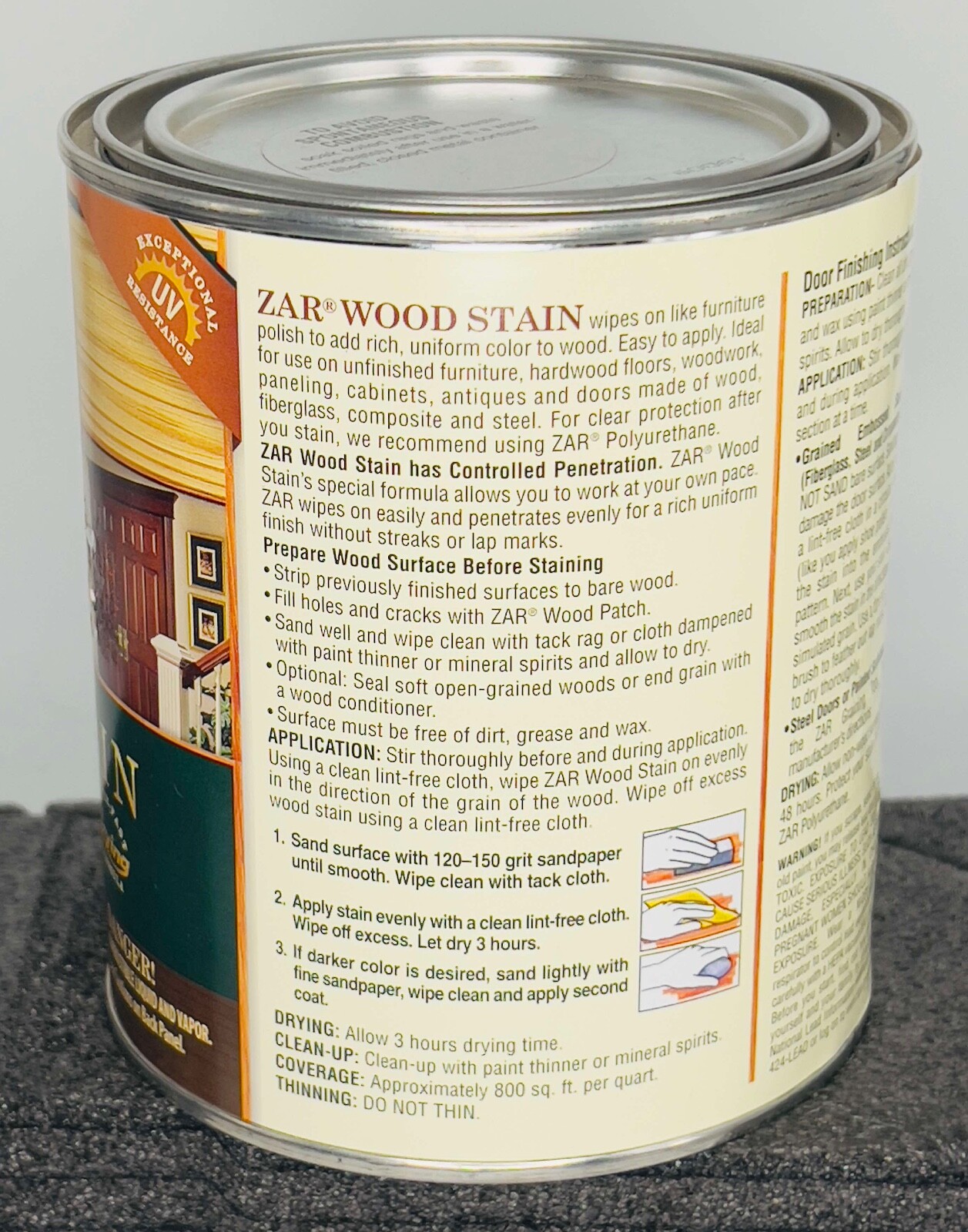 1 Quart ZAR 115 MODERN WALNUT Oil Based Wood Stain Discontinued FREE SHIPPING