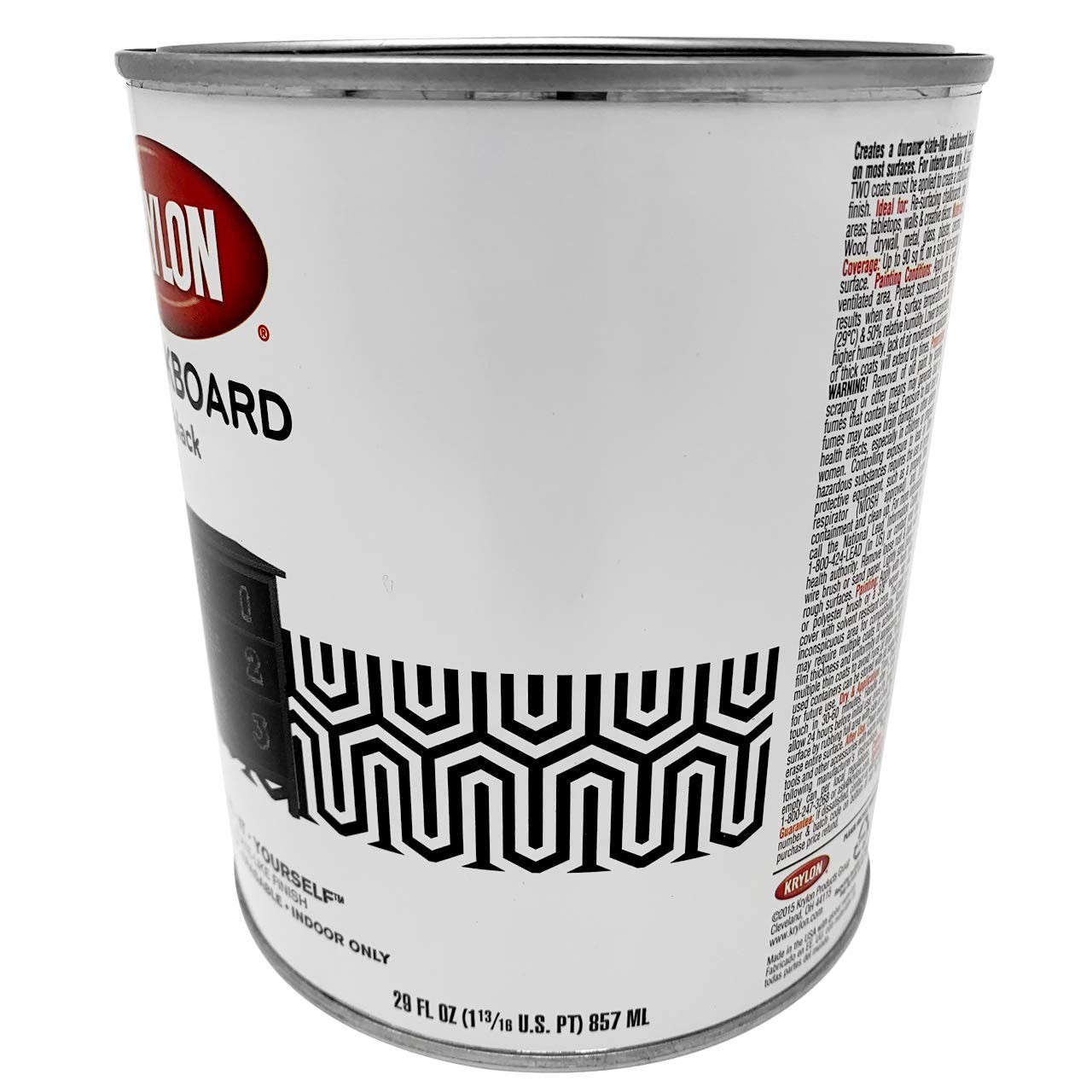 Aosbet Krylon K05223000 Chalkboard Brush-On Paint Black 1 Quart Pack Of 2