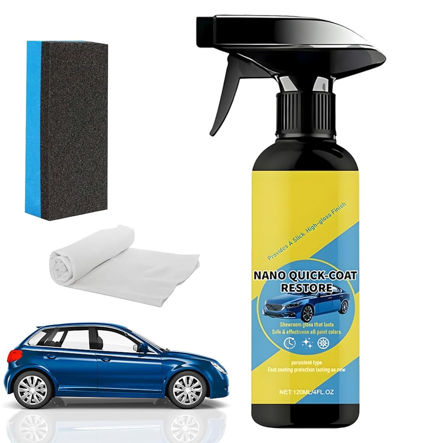 Nano Quick Coat Restore Coating Spray, 2026 Advanced Automobile Quick 1Set