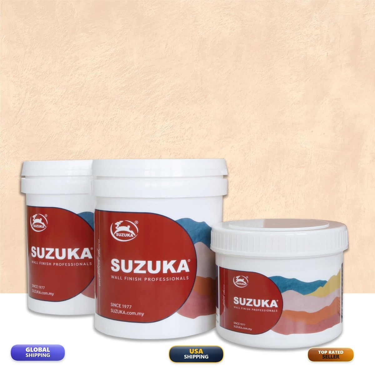 SUZUKA Strato Texture Paint SVL-417 Limewash Effect Matte Wall Lime Plaster