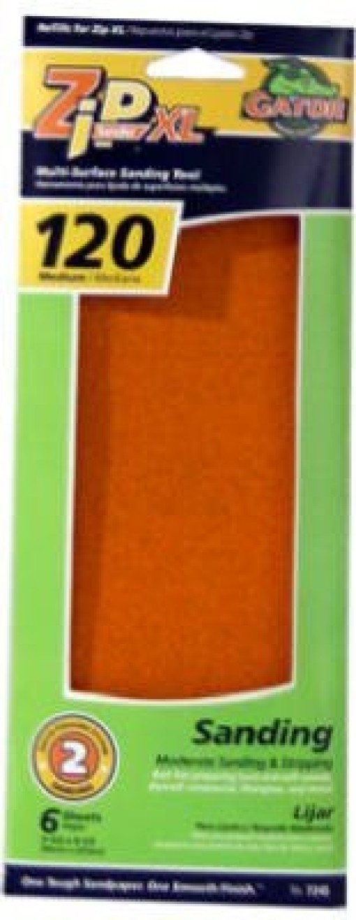 Gator Grit Hook And Loop Sandpaper Refill Sheets 120 Grit Fine Oxide Aluminum