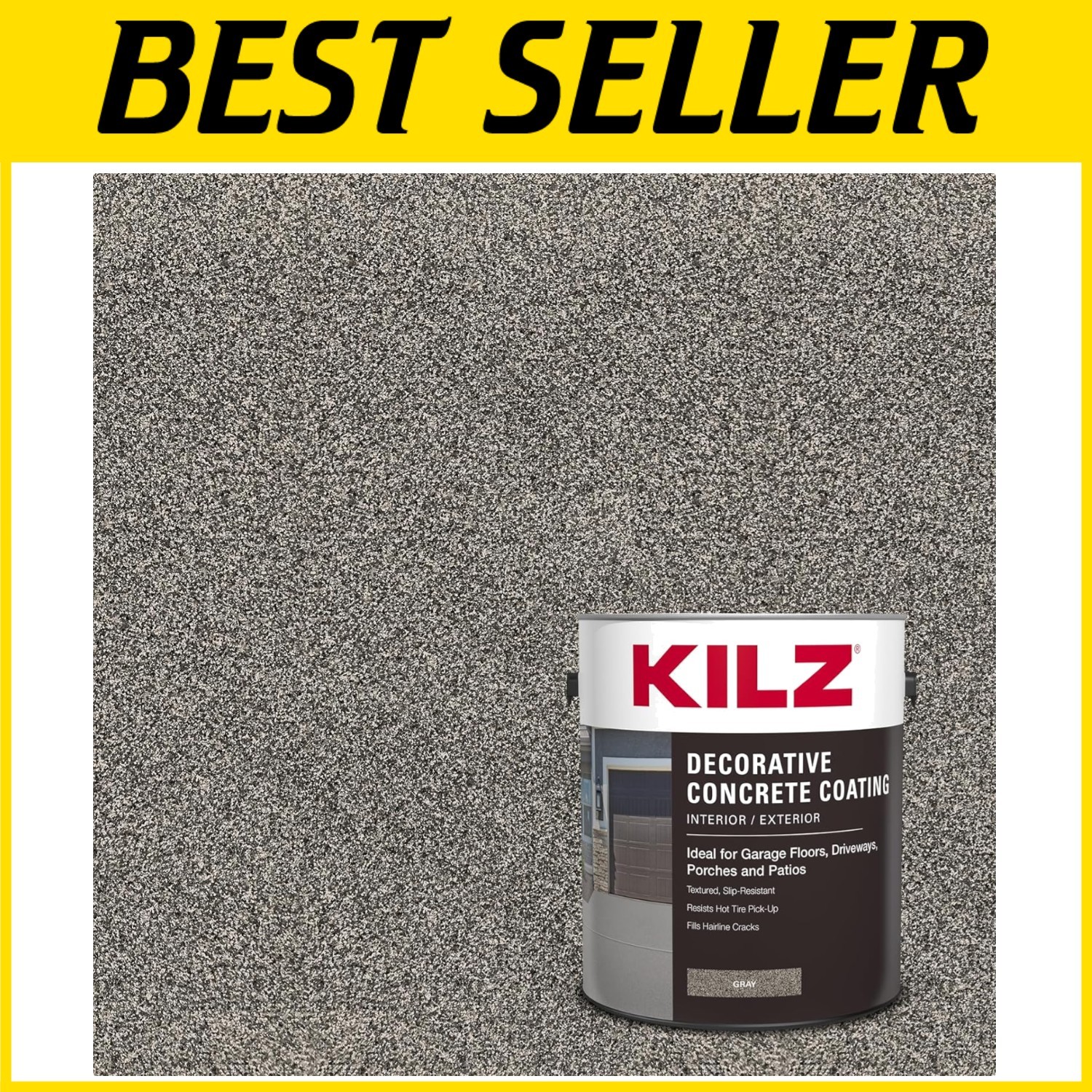 Slip-Resistant Concrete Paint, Stone-Like Textured Finish