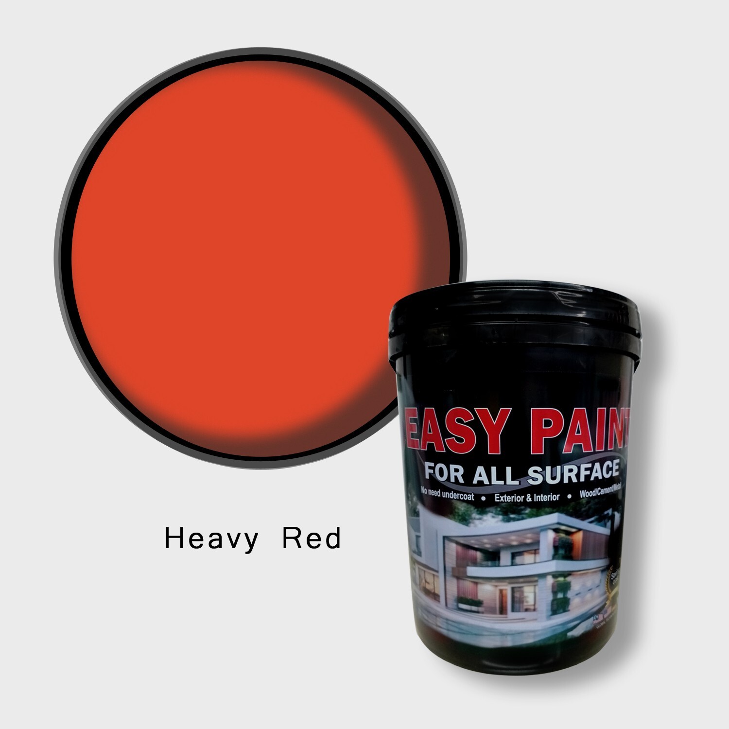 Heavy Red, Easy Paint 5L/1.3gal – Mid Sheen (Interior Wall) JS29 Red Shade
