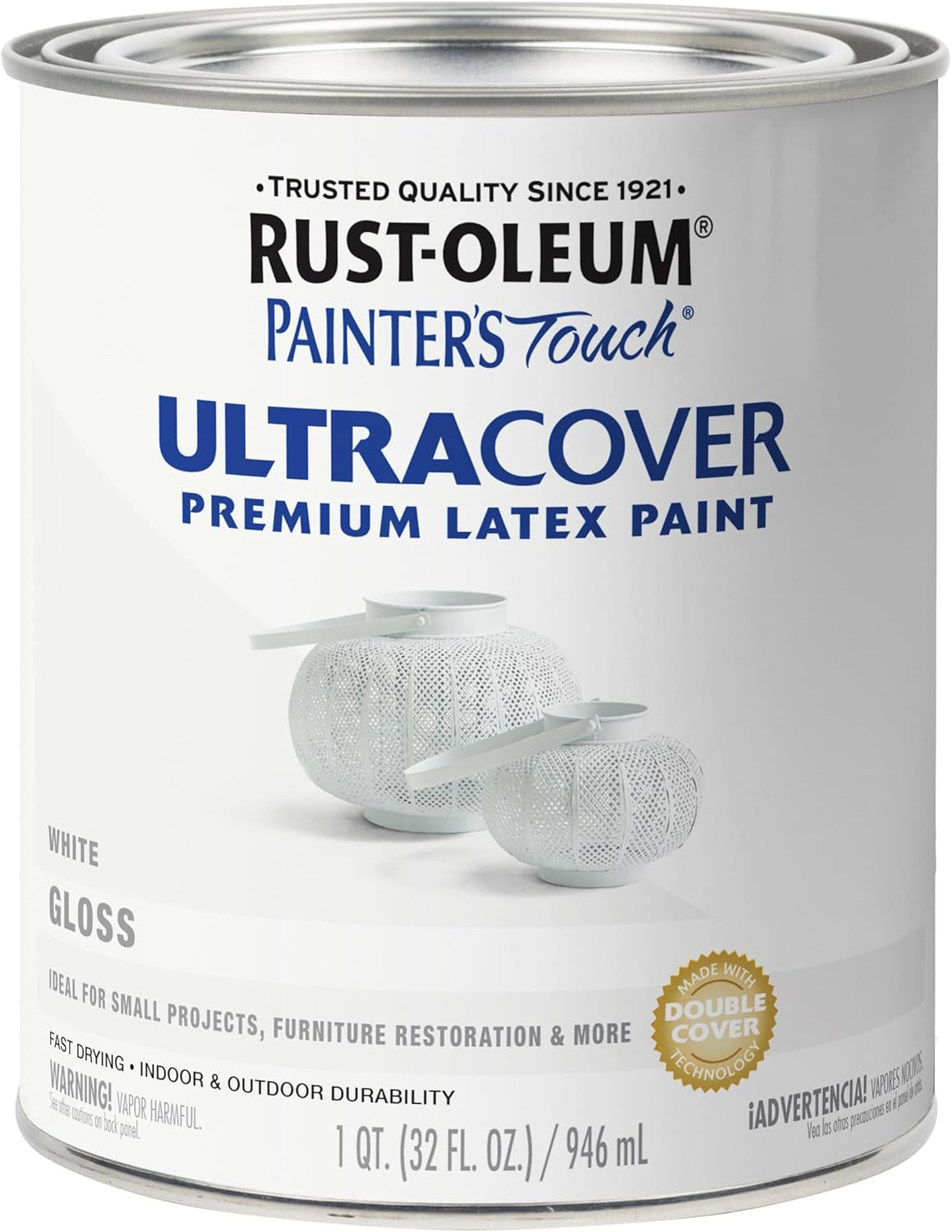 1992502 Painter’S Touch Latex Paint, Gloss White 32 Fl Oz, 1 Quarts (Pack of 1)
