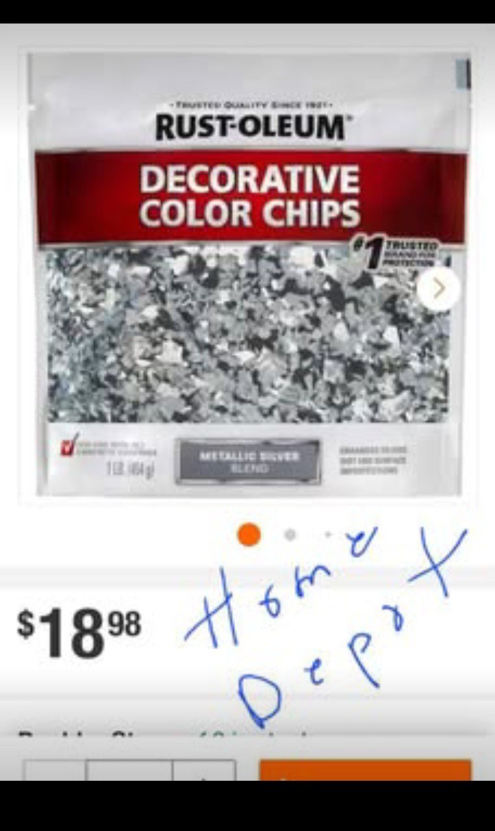Rust-Oleum Decorative Color Chips Metallic Silver Blend 1 LB Item # 336054