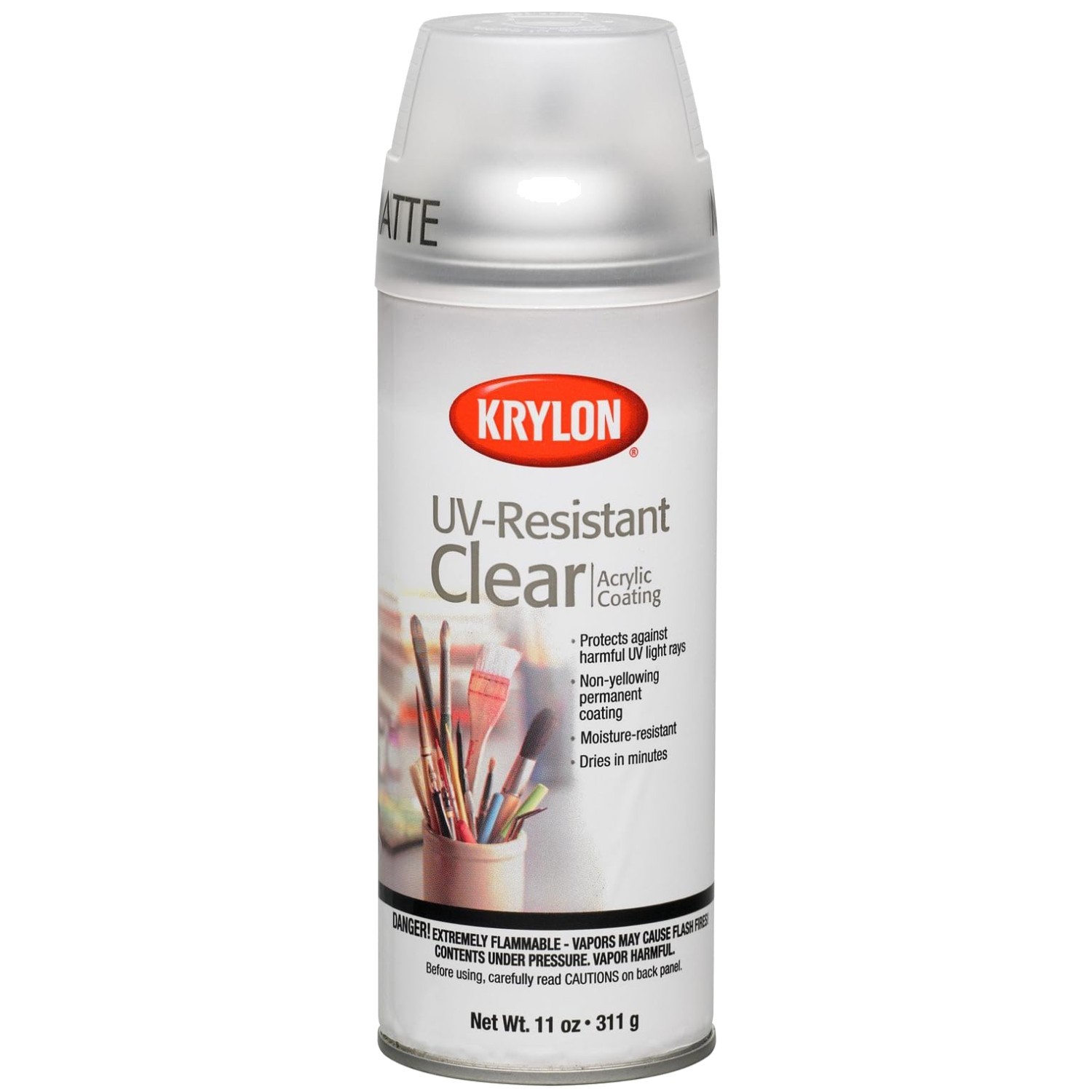 Clear Matte Spray Paint, 11-Ounce UV Coat