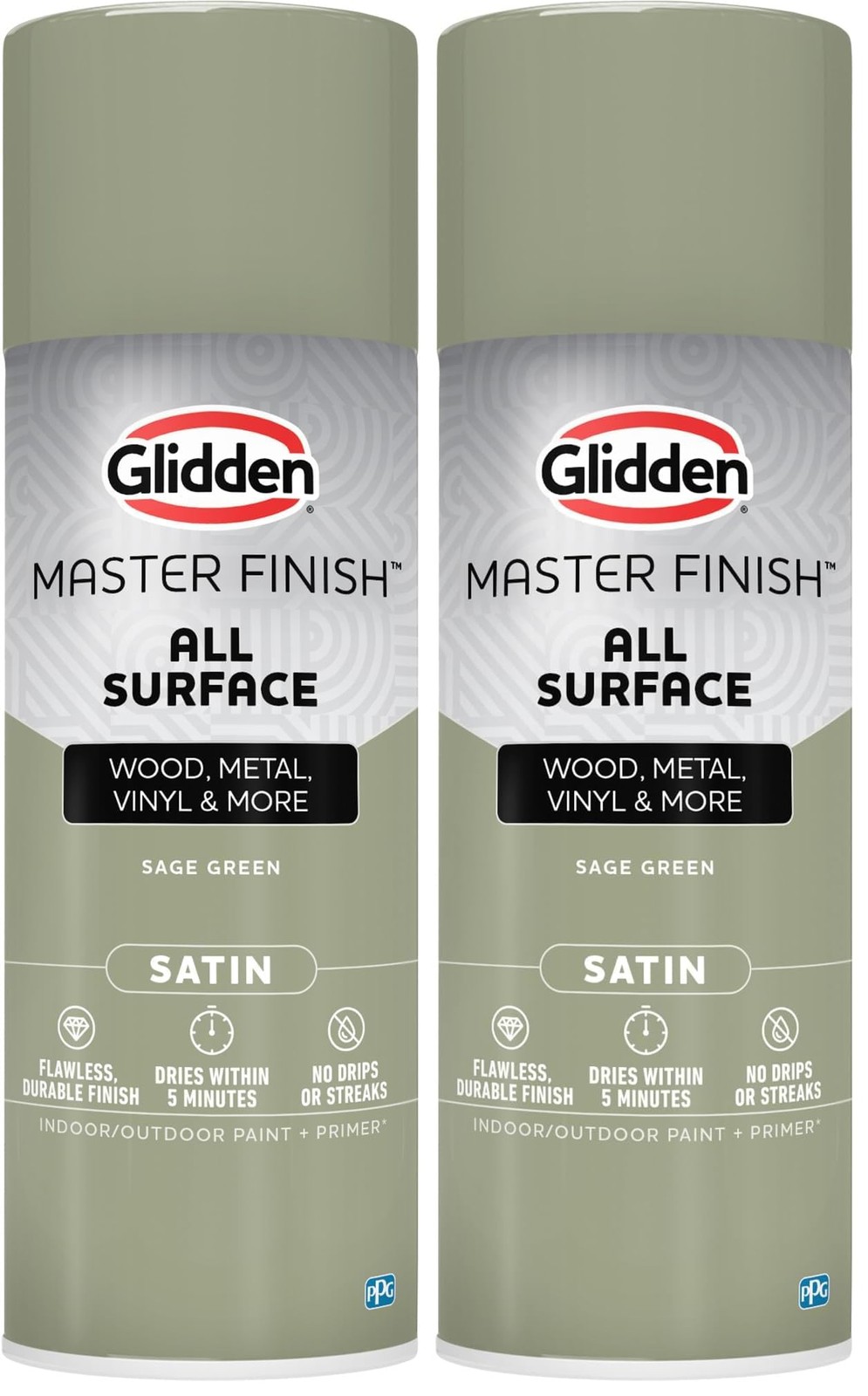 Glidden Master Finish 12 oz. Satin Green 12 Ounce (Pack of 2), Sage